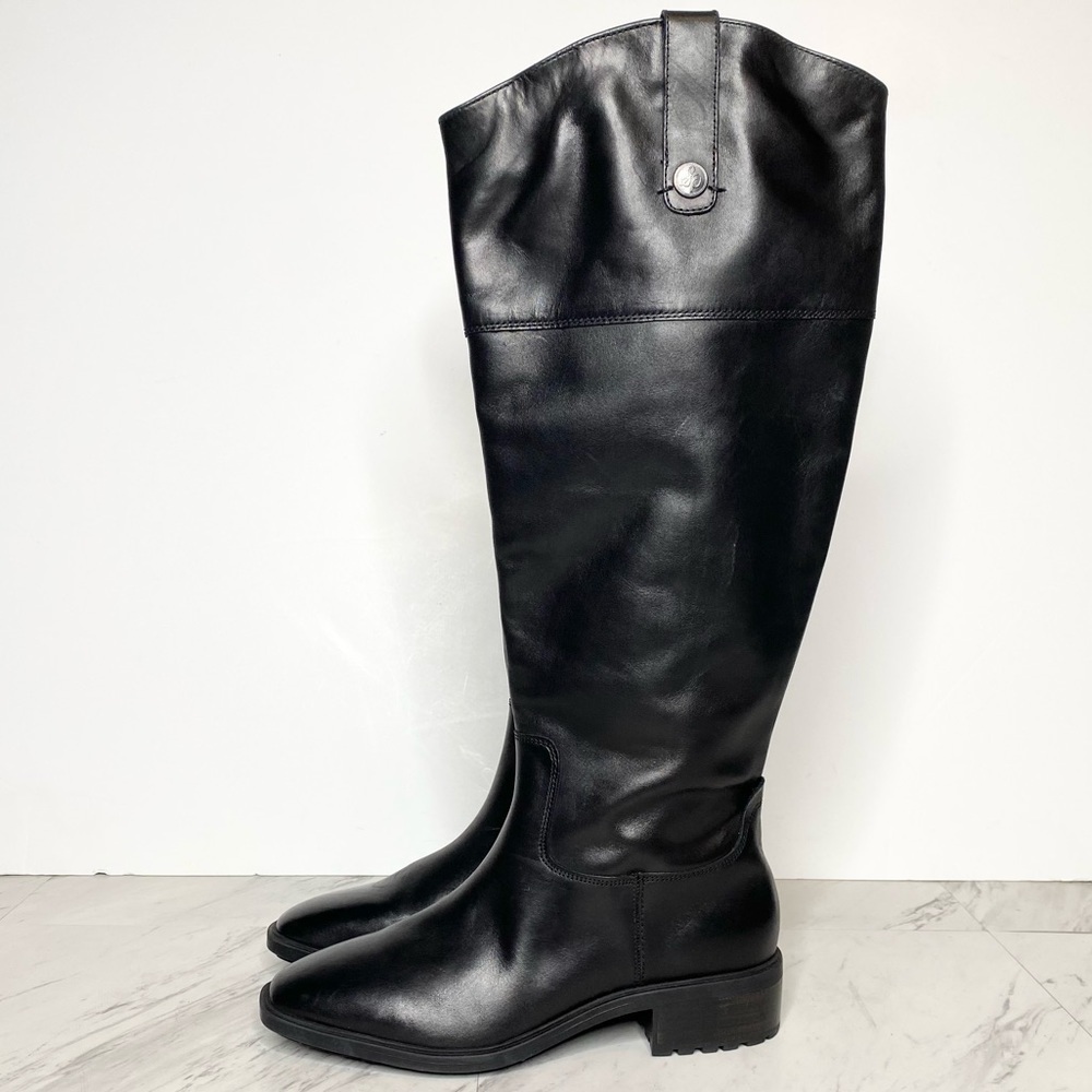 Sam Edelman Drina Ath Black Leather Riding Boot 7M